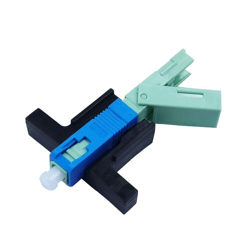 10Pcs Reusable SC UPC Fiber Optic Quick Connector Embedded Single-Mode Connector  Telecommunication