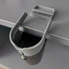 Trash Can 0.5L Mini Hanging Desktop Garbage Can with Broom Brush Compact Design Easy To Install Tiny Trash Bin Countertop Wastebasket