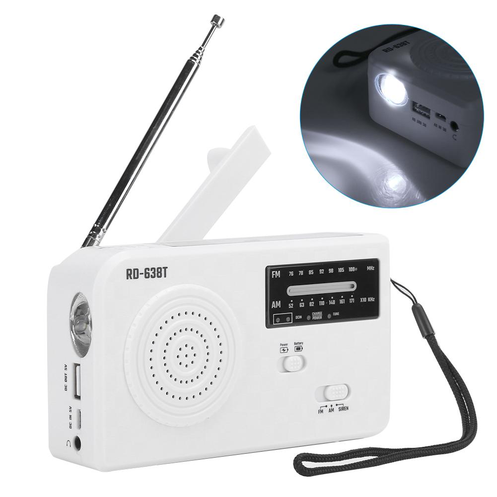 RD638 ABS Solar Energy Emergency Multifunction Hand Crank Radio Support FMCelsiusAM Function