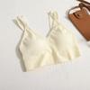 Camisole Bra One-Piece Padded Anti-Slip Versatile Student Solid Color Stripe Small Sling Camisole Underwear