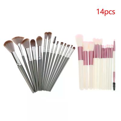 14-teiliges Make-up-Pinsel-Set, tragbar, für Foundation, Puder, Rouge, Concealer, synthetische Borsten, Make-up-Pinsel
