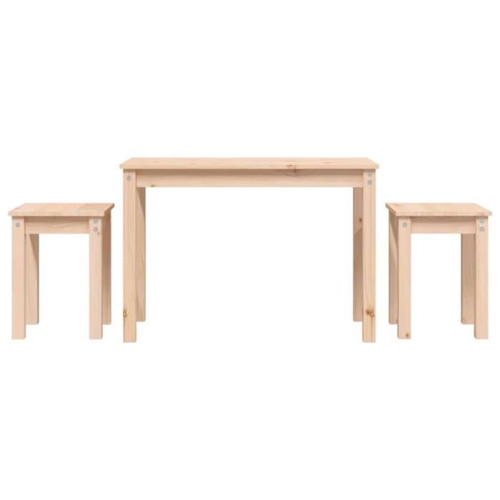 VidaXL Tables gigognes 3 pcs Bois de pin massif 824978