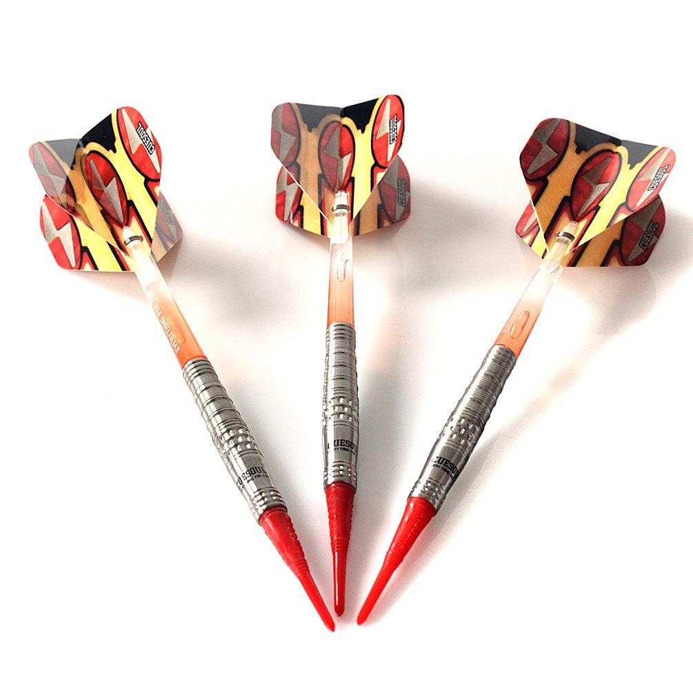 Cuesoul Tungsten Soft Tip Darts Set, 20g, 95% Tungsten, with Case