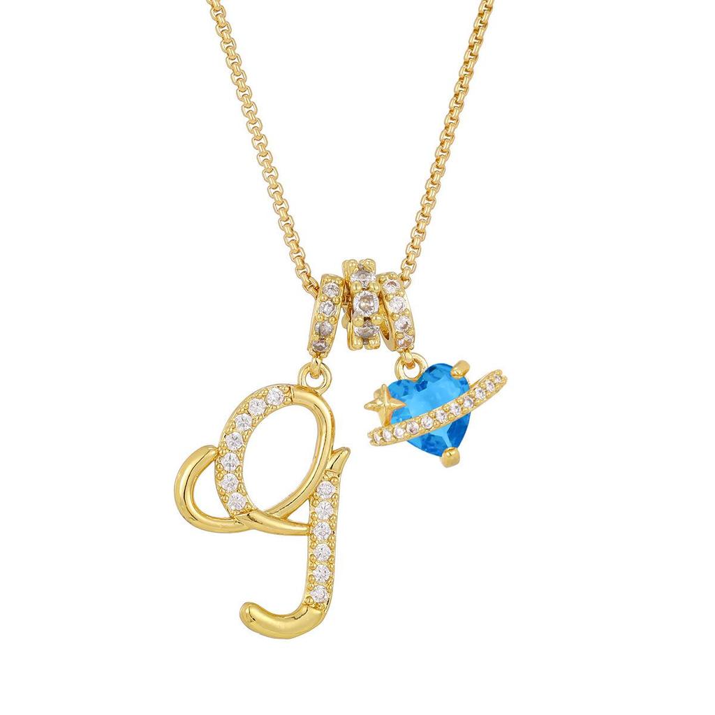 Fresh English Flower Letter Necklace - Delicate Girl's Charm Pendant