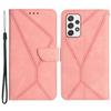 HT05 For Samsung Galaxy A33 5G Cell Phone Wallet Stand Case Imprinted Line Leather Phone Cover