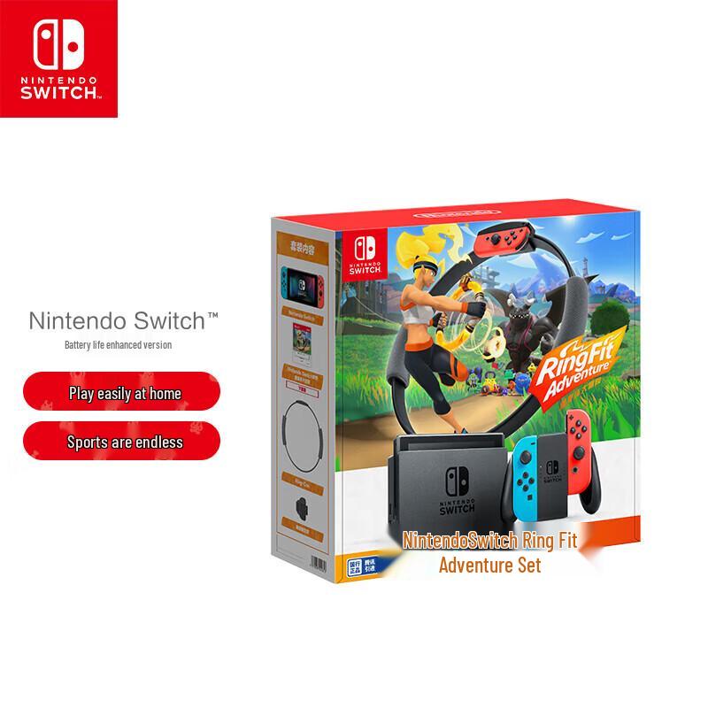 

Nintendo Switch Enhanced Battery Life Console & Ring Fit Adventure Set