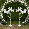 2pcs Realistic Artificial Butterfly Decor w/ Stable Standing Base,3D Lifelike Butterfly Ornament, Aesthetic Butterfly Sculpture