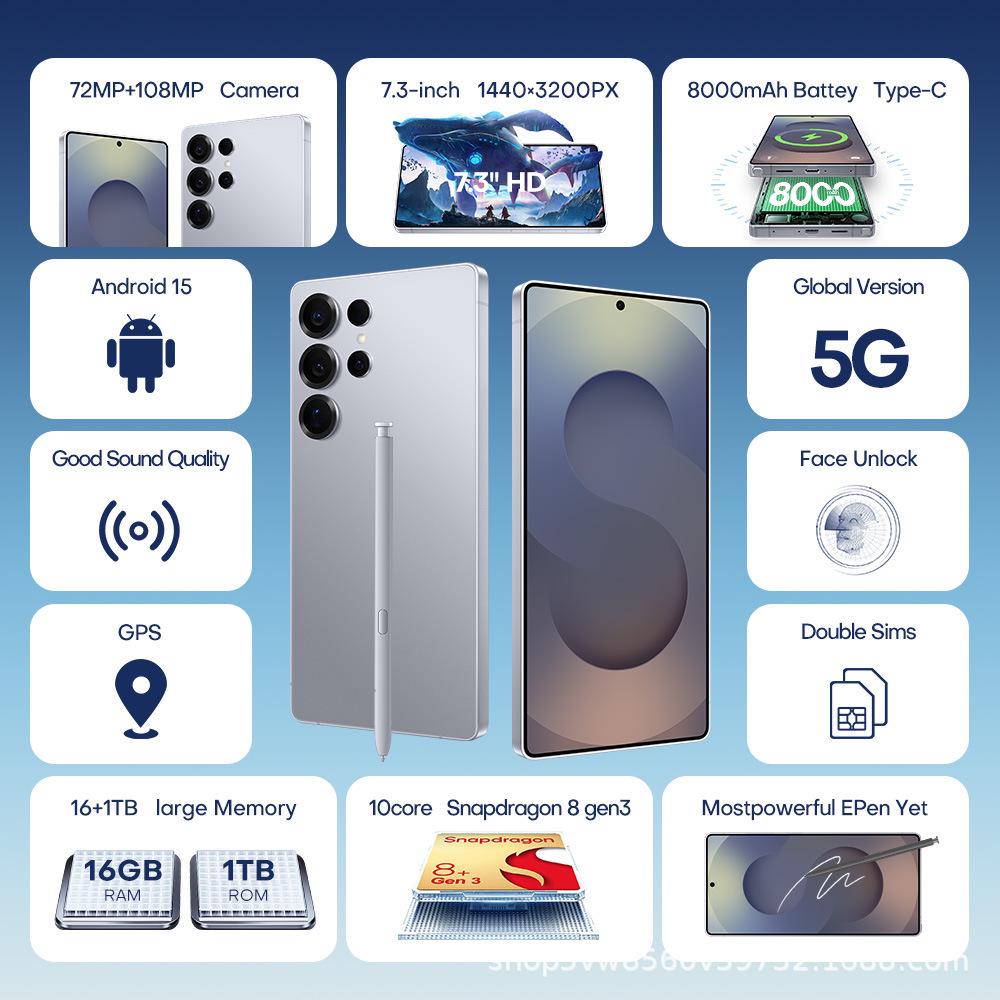 S25Ultra 7.3" Android Smartphone with 16GB + 1TB Storage