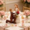 Romantics Couple Figure Resin Proposal Lover Statue Meaningful Gift For Wedding Anniversary Parties Cake Toppers Decors