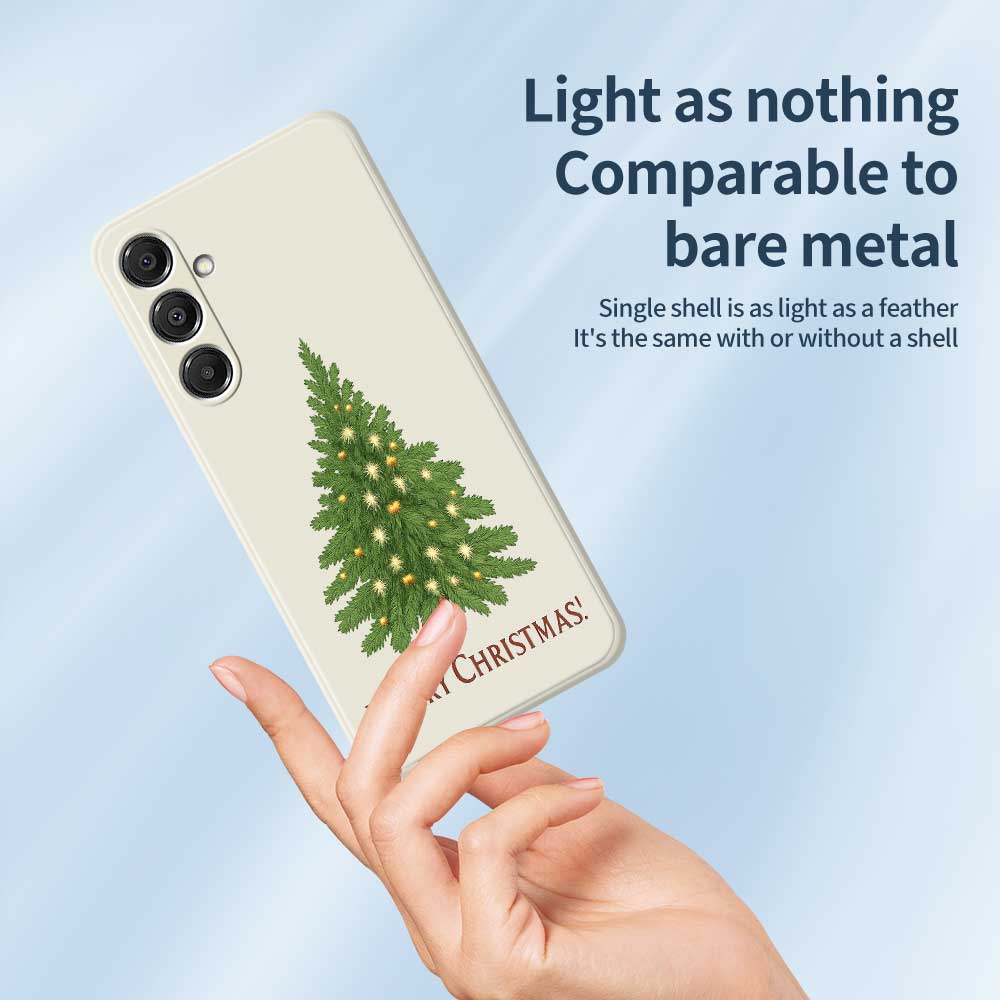 For Samsung Galaxy A16 5G/4G Case Christmas Tree Pattern Printing Straight Edge TPU Phone Back Cover