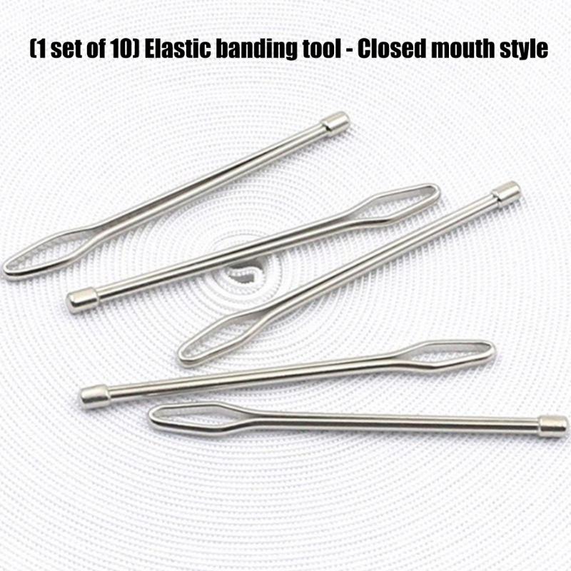 Pack of 10 Metal Elastics Band Threading Tool Sewing Craft Accessories