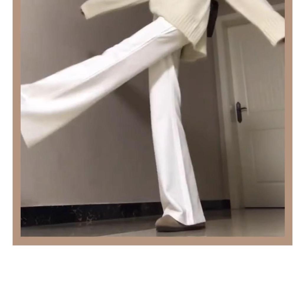 Women's High-Waisted Fleece-Lined Micro-Flare Sweatpants - 2025 Spring/Autumn/Winter Collection: Slimming, Casual, Thickened Flare Pants.