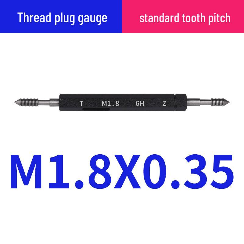 Metric 6H Thread Plug Gauge Go-No-Go Inspection Tool with Pointed Flat Head, M1-20