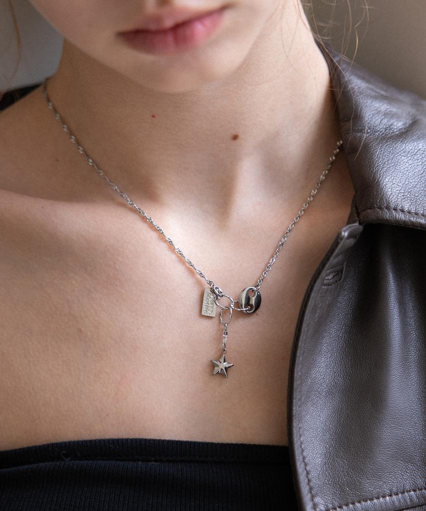 Merrymotive Drop Star Point Chain Necklace