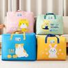 Kids Cartoon Cute Storage Bag For Bed Comforters With Oxford Fabric For Bedroom Organization