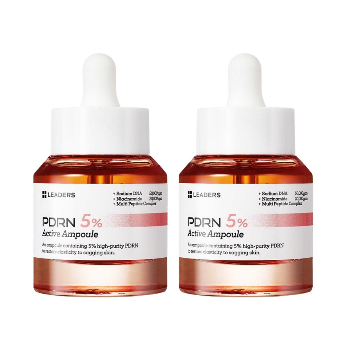 Leaders Highly Concentrated PDRN 5% Active Ampoule Firming Nourishing 30ml 2 Pcs