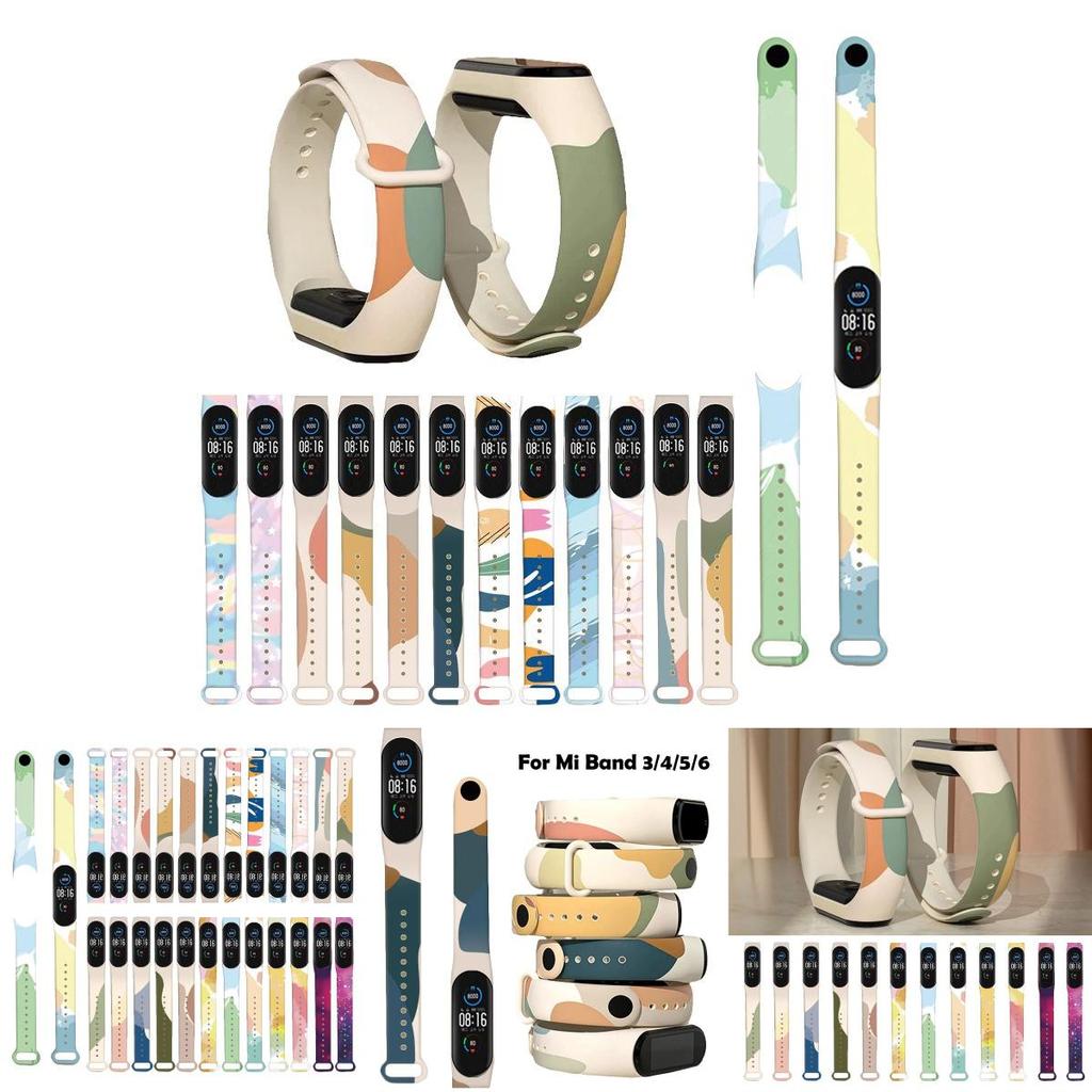 Replace Your Wristband With This Morandi Graffiti Strap For Xiaomi Mi Band 3/4/5/6