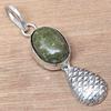 Pendant Unakite Jasper Gemstone Handicraft Valentine'Day Silver Jewelry 2"