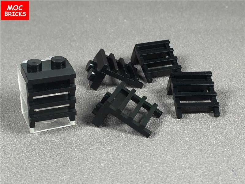 20pcs/lot Black Plate Modified 1 x 2 featuring Ladder fit featuring 4175 Learning Construction Bricks Figure DO IT YOURSELF Playthings Dolls kids
