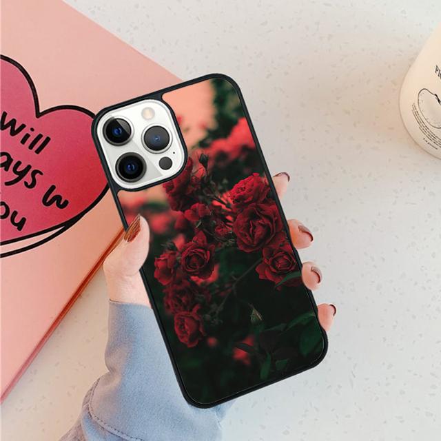Red Rose Phone Case For iPhone 17 Air 15 16 11 12 13 14 Pro Max Cover For iPhone 17 Air Max Plus Coque Fundas Shell