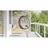 Hängender Eierstuhl Beige 91,5 x 54,5 x 107 cm Poly-Rattan
