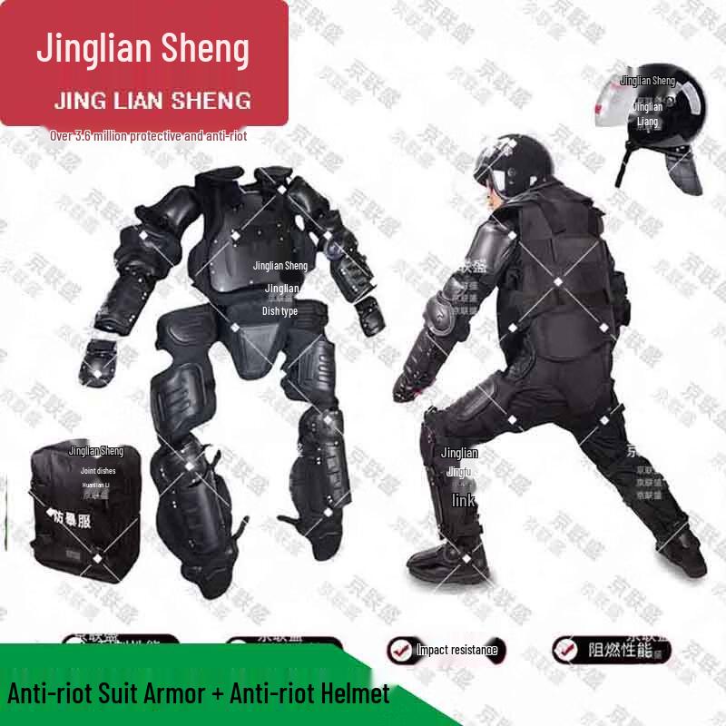 Tactical Riot Protective Suit with Helmet