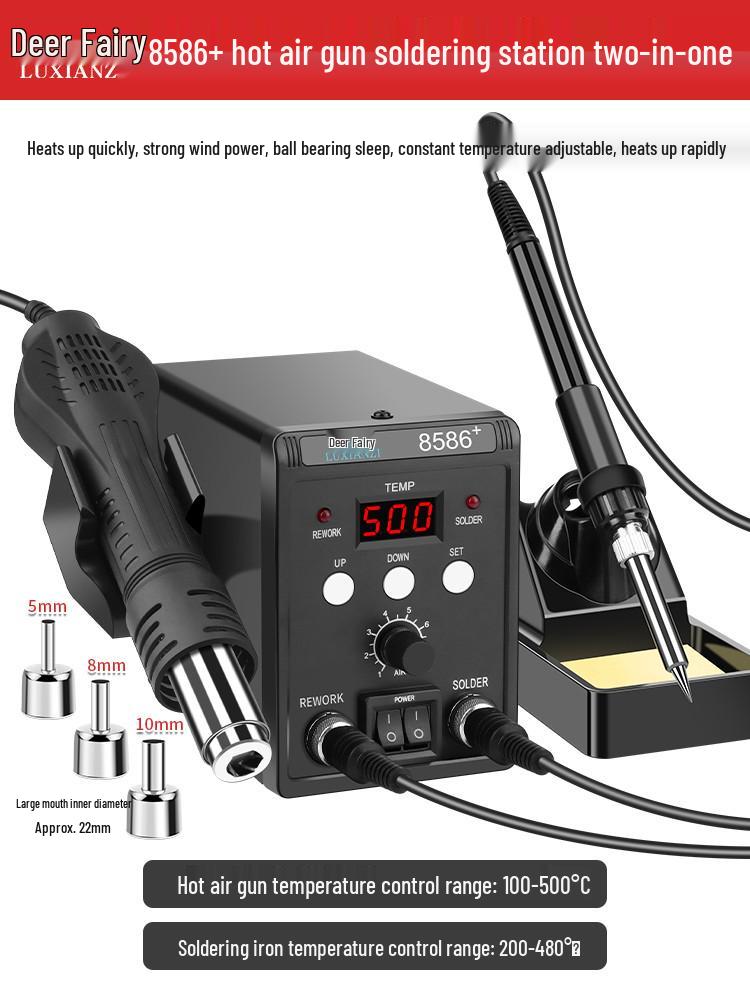 Lu Xianzi 8586D Hot Air Gun & Soldering Iron 2-in-1 for Mobile Phone Repair