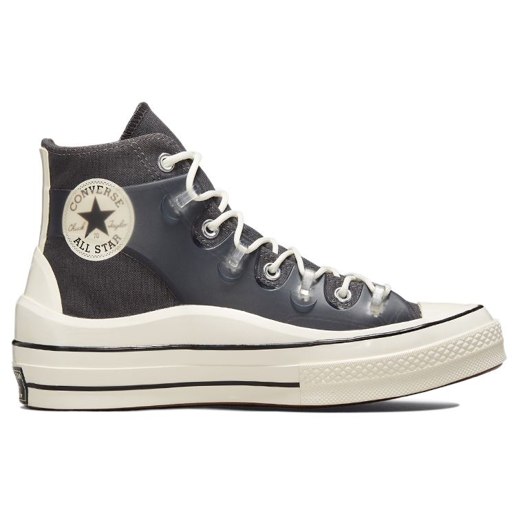 Kim Jones X Converse Chuck 70 High Storm Wind Unisex Sneakers Grey Egret Black 172937C
