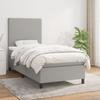 Vidaxl Letto Continentale Con Materasso, Grigio Chiaro, Tessuto, 100X200Cm