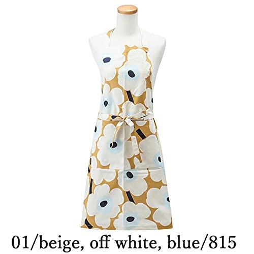 Marimekko Rasymatto Apron, Black and White with Polka Dots, Size 070692, Size 190, Length 84cm, Width 83cm [Parallel Import]