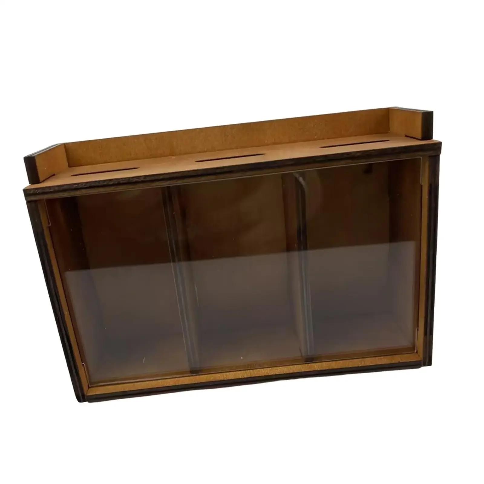 

Ящик для хранения изменений, деревянная банка для монет, банка для хранения монет, контейнер для наличных, горшок для экономии монет, банка для денег, гигантская копилка, декор для монет коричневый