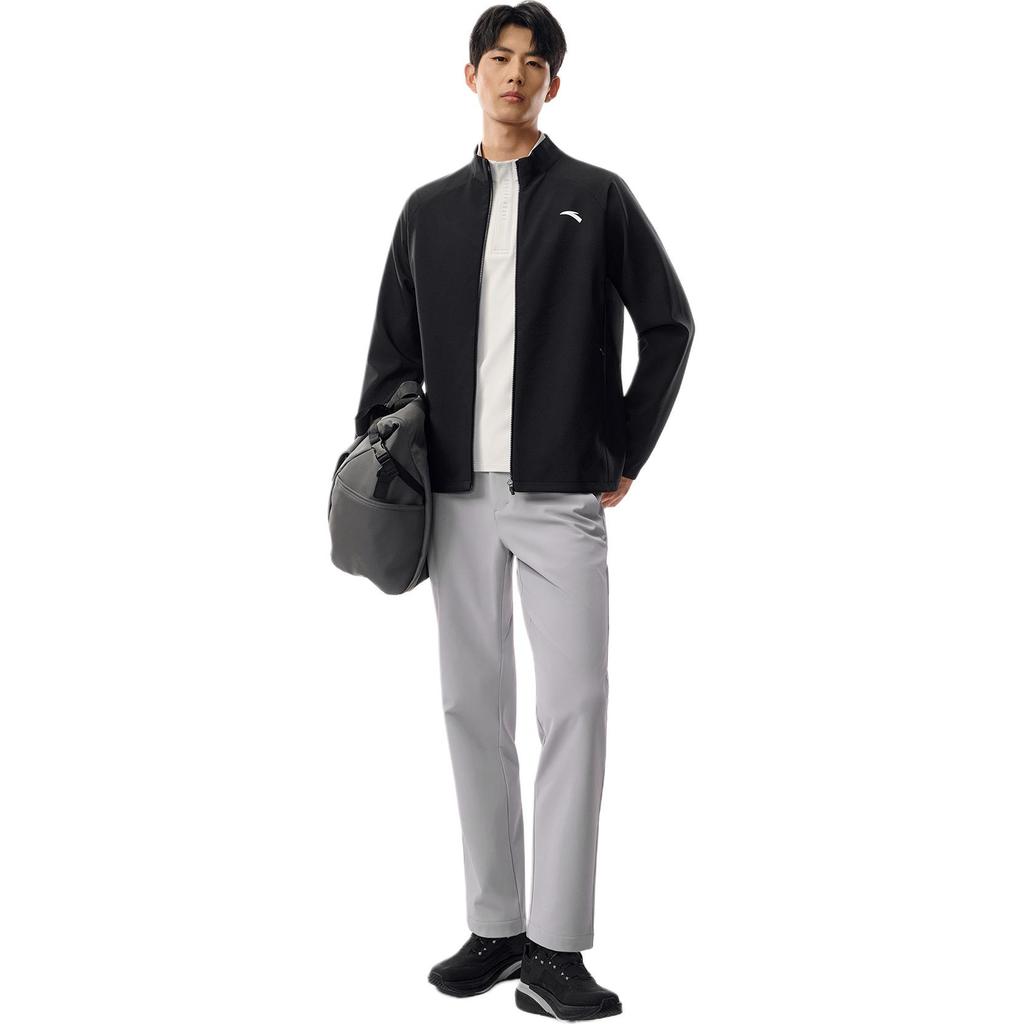 Anta Training Series Woven Sports Jacket Men Jacket Basic-Black 952547607-3