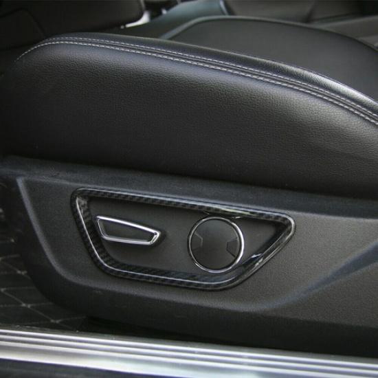 Seat Adjust Control Button Frame Trim Cover For Ford Mustang 2015+ Carbon Fiber
