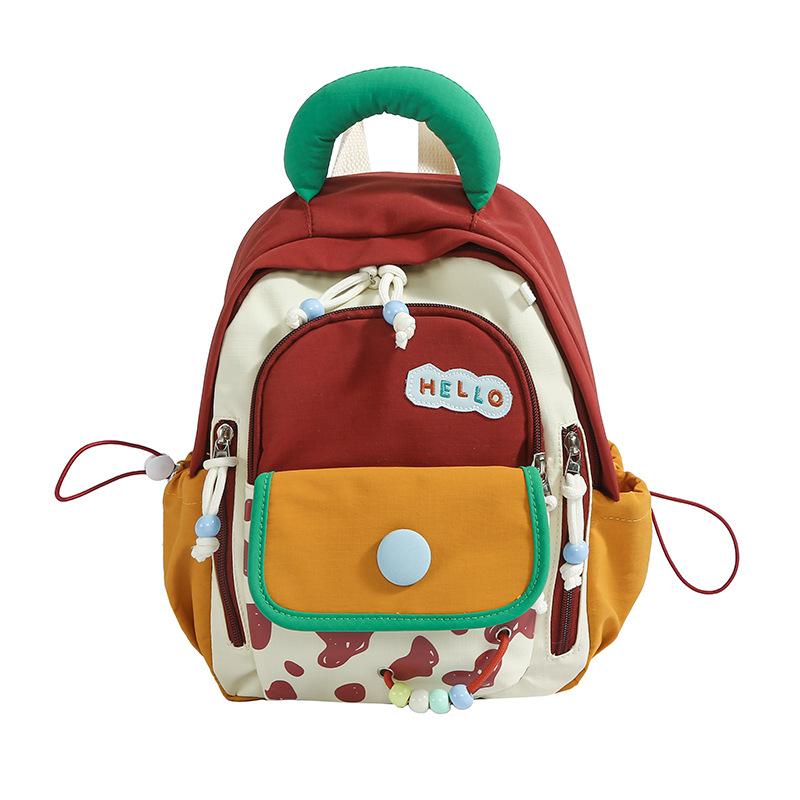 Schoolbag Cute Children's Backpack Cartoon Girls Large Capacity Color Matching Kindergarten School Bag Student Campus Backpack