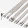 10 20 100 Pcs Stainless Steel Metal Cable Ties Exhaust Wrap Coated Locking Metal Zip-Exhaust Multifunctional Locking Cable Ties