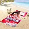 Custom Soccer Print Beach Towel, Large Soft Quick Dry Towel for Beach Camping Swimming