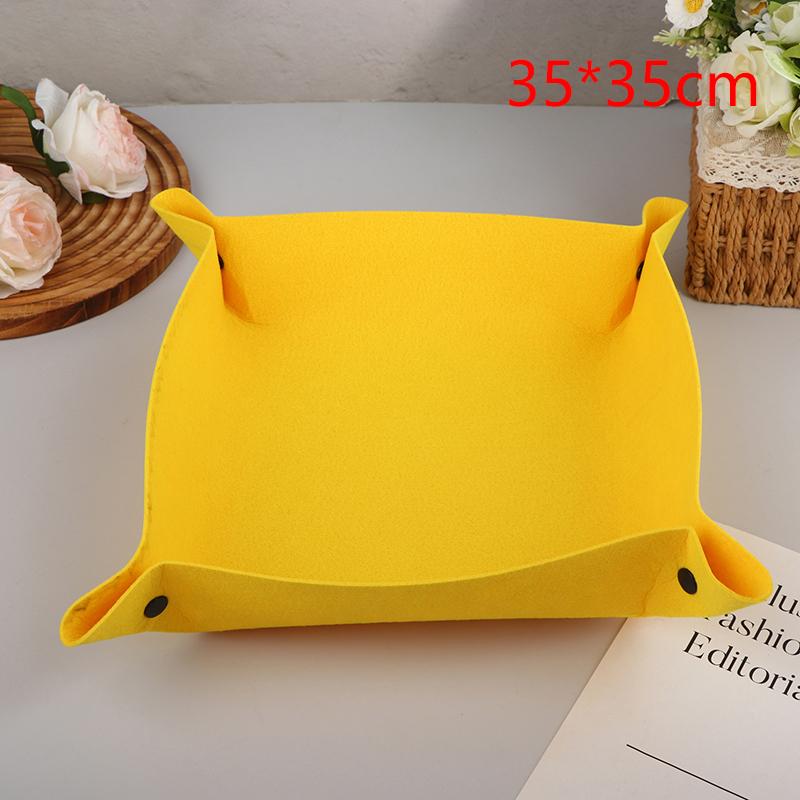Felt Storage Tray For Kids And Adults - Desktop Organizer, Office Items Storage, Mouse Pad Storage Partition Tray