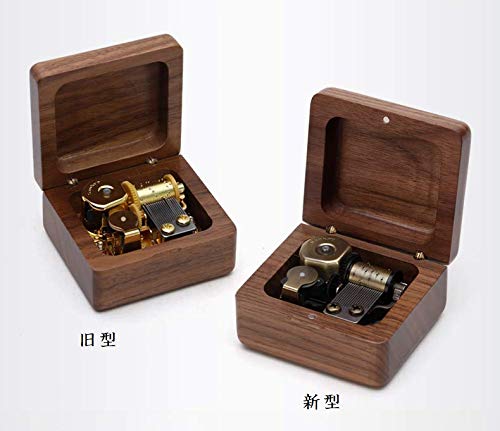 Mini 18-Note Wind Music Box – Walnut Wood Music Box, Popular Birthday Gift for Women, Stylish Music Box, Home Decor, Relaxation Item, Anniversary Gift