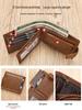 Men's Premium Cowhide Leather Wallet - Retro Style with Multiple Card Slots
