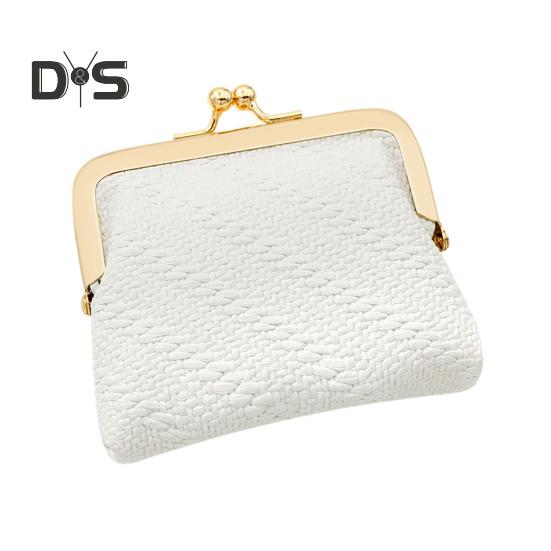 

Мини-портативный кошелек для монет из искусственной кожи с замком-поцелуем, многоцелевой кошелек для ключей, наушников, безделушек, помады, косметических принадлежностей, сумка для хранения с белый