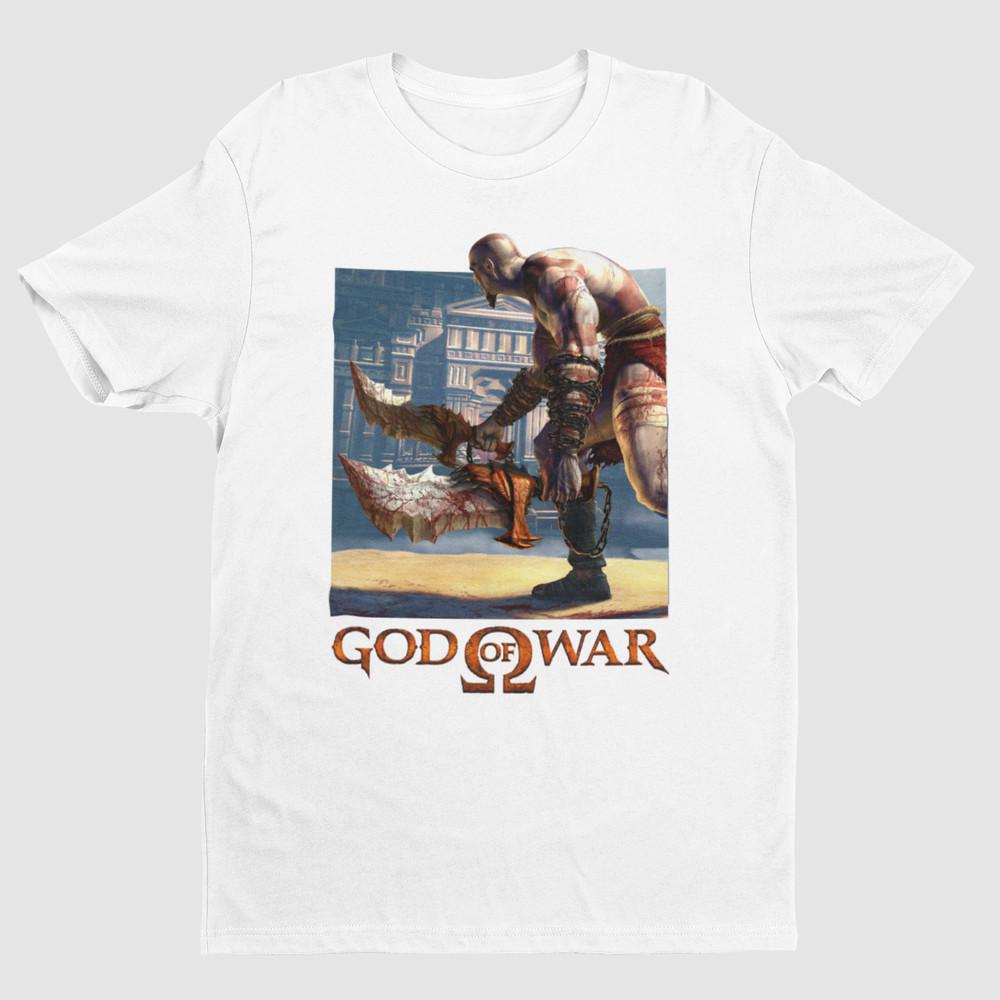 Футболка унисекс премиум-класса God of War 2005 с изображением Кратоса. Подарки для геймеров. 2XL