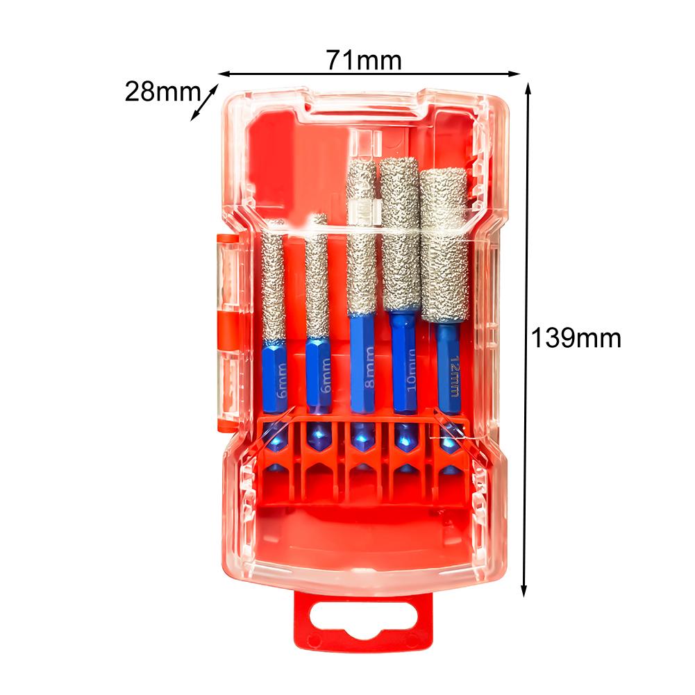 

Diamond Grinding Head Hexagonal Shank Drill Bit Accessory for Polishing Rotary Tools 5 Pieces Set for Accurate Grinding