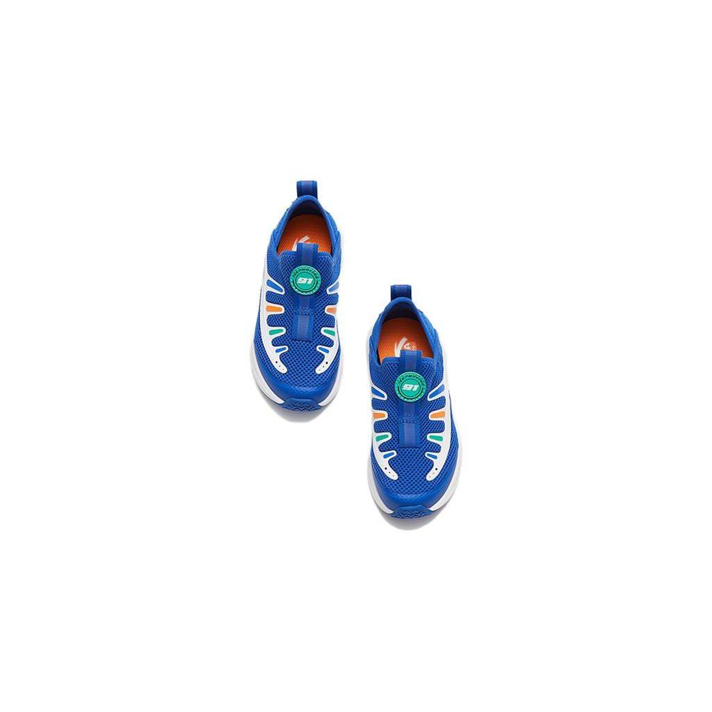 Anta Kids Kife Non-Slip Shock Absorbing Wear-Resistant Sports Casual Shoes Kids Sneakers Earth-Blue Anta-White A312329955-3