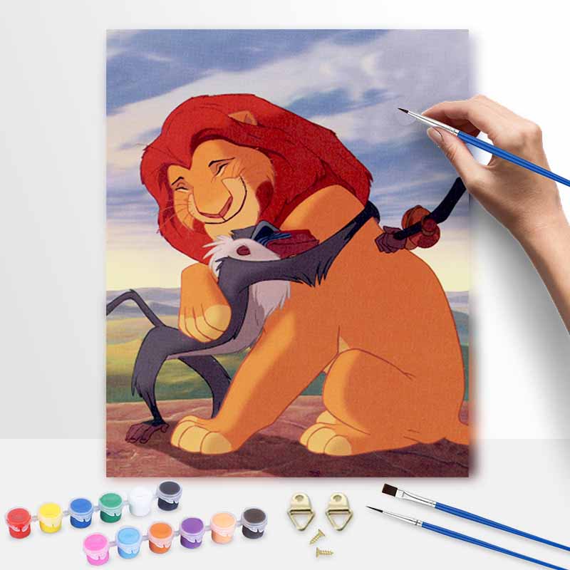 Disney Lion Digital Oil Painting Art Kit Handmade Diy Home Decorations
