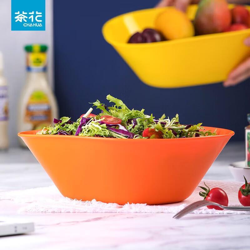 Camellia Plastic Square Fruit Salad Bowl