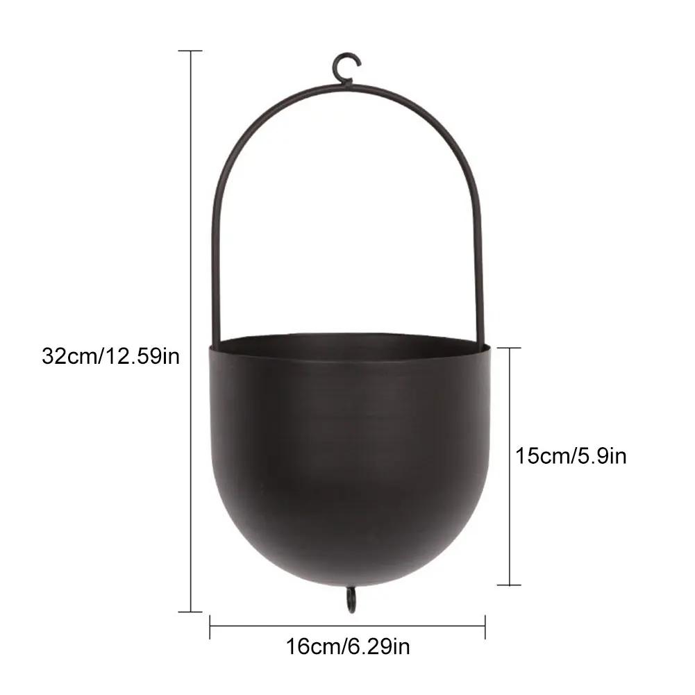 Metal Hanging Planter Pots Modern Plant Pot Container Minimalist Hanging Flower Pots Creative for Succulent Flower Air Plants