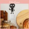 Halloween Features Black Cartoon Sticker Pvc Wall Decor For Living Room