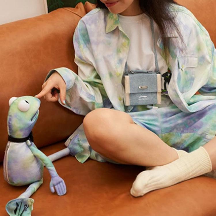 Li Ning X Disney Muppets Comet Collection Cartoon Print Loose Fit Crew Neck T-Shirt Unisex T-Shirt White AHSR845-1