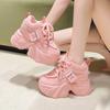 Fashion 11CM New Autumn Breathable Women Casual Shoes Fashion High Heels Women Wedges Heels Sneakers Thick Sole Trainers Platform Shoes