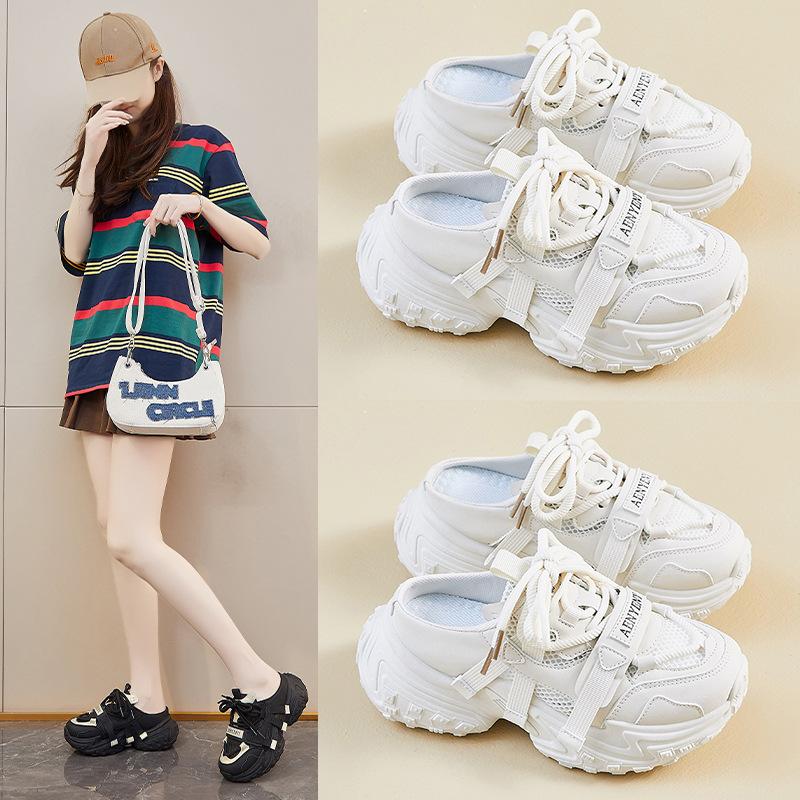 New Half-support Dad Shoes for Women In Summer Students' Leisure Mesh Breathable and Heightened